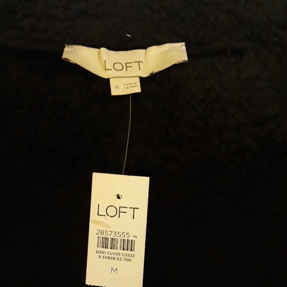 Loft-Medium Black Cozy Sweater